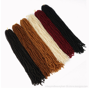 aliexpress Cheap Best Price Goddess Sister Locs Hair 18 Inch micro Faux Locs Crochet Braids Synthetic Braiding Hair Extensions